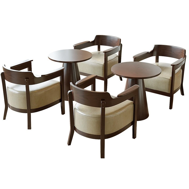 

Teahouse Bar Milk Tea Shop Single Sofa Chair B & B Hotel Leisure Area Medieval Style