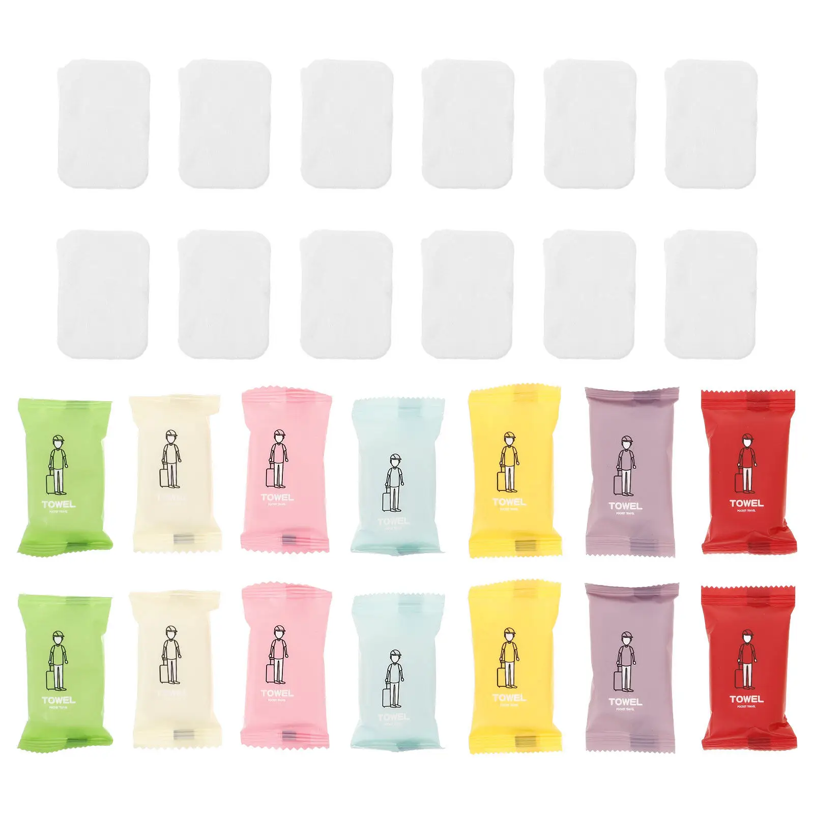 

70 шт. портативных сжатых полотенец-таблеток: толстые, мягкие, большие одноразовые салфетки для лица и тела, в индивидуальной упаковке, для путешествий и кемпинга