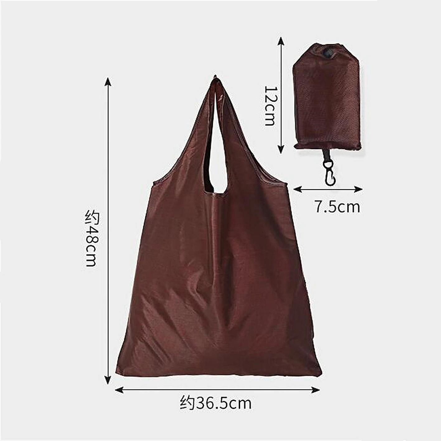 1/5/10/50pcs Shopping Bag Oxford Solid Color Eco-friendly Folding Reusable Portable Shoulder Handbag for Travel Grocery 36x48cm