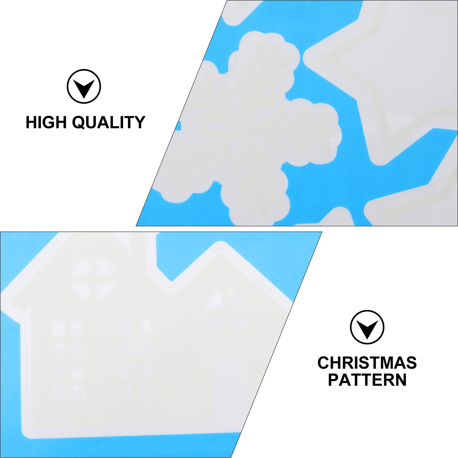 

4 Sheets Christmas Luminous Sticker Easy Use Xmas Glow in The Dark Wall Sticker Fluorescent Decals Christmas Decoration Home