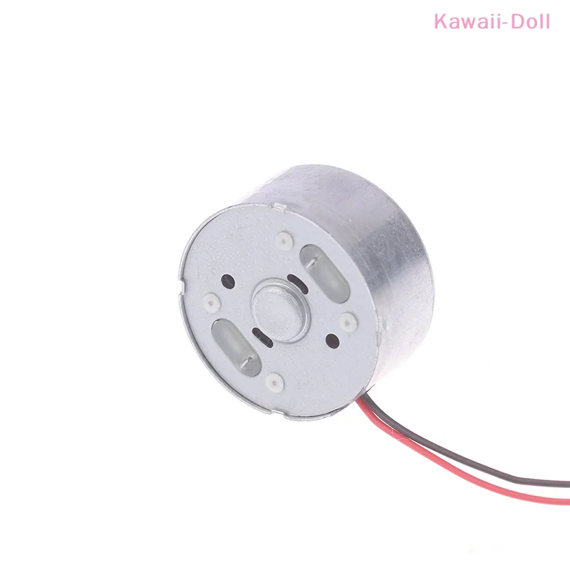 [DO]RF-300EA-1D390 DC 1.5V 3V 5V 6V 7250RPM Mini Mute 24mm Round Spindle Motor Metal Brush Engine DIY Solar Power Toy Model[DO]