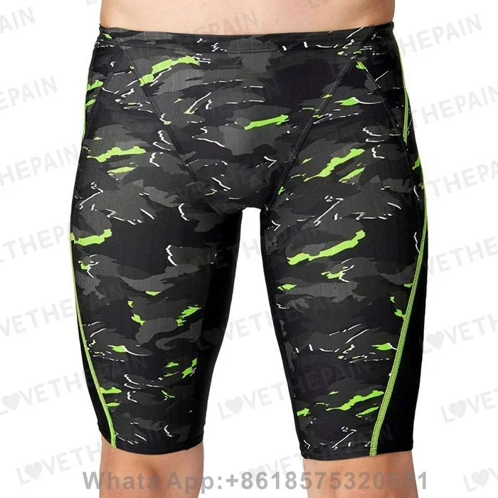 Summer Men's Swim Endurance Athletic Training Beach Jammers Tight Surf Trunks Shorts Swimware Swimsuit Racing Swimming 202