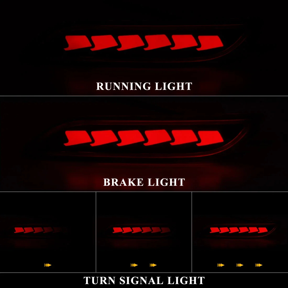 GEFENSI LED الوفير عاكس أضواء لتويوتا كامري 2018 2019 2020 2021 2022 2023 2025 الديناميكي بدوره إشارة الخلفية الضباب الذيل الفرامل