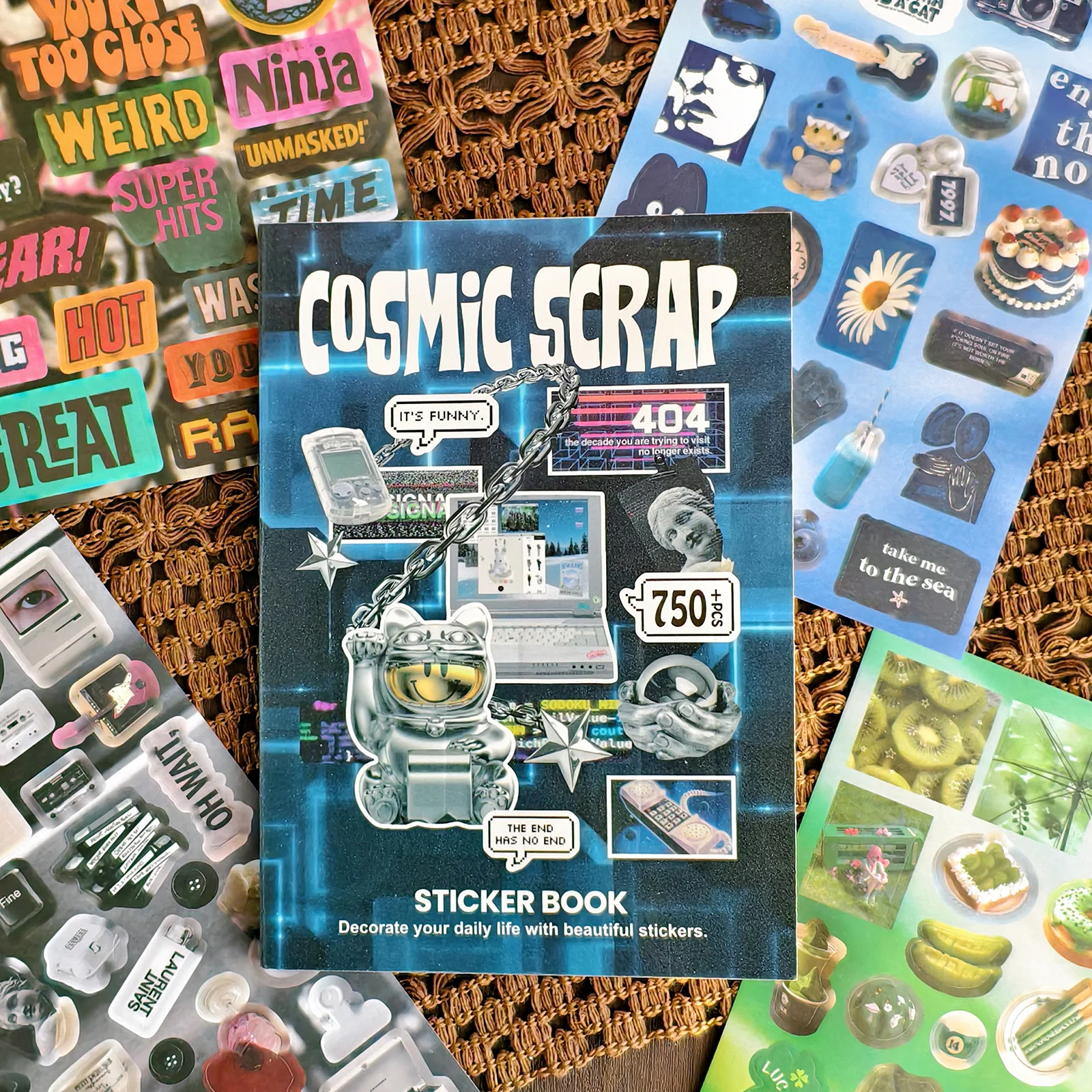 Random Cover 30 Sheets 750+ Pcs Geometry Series Sticker Book, Colorful Stickers for Adult DIY Planners Junk Journals Scrapbook