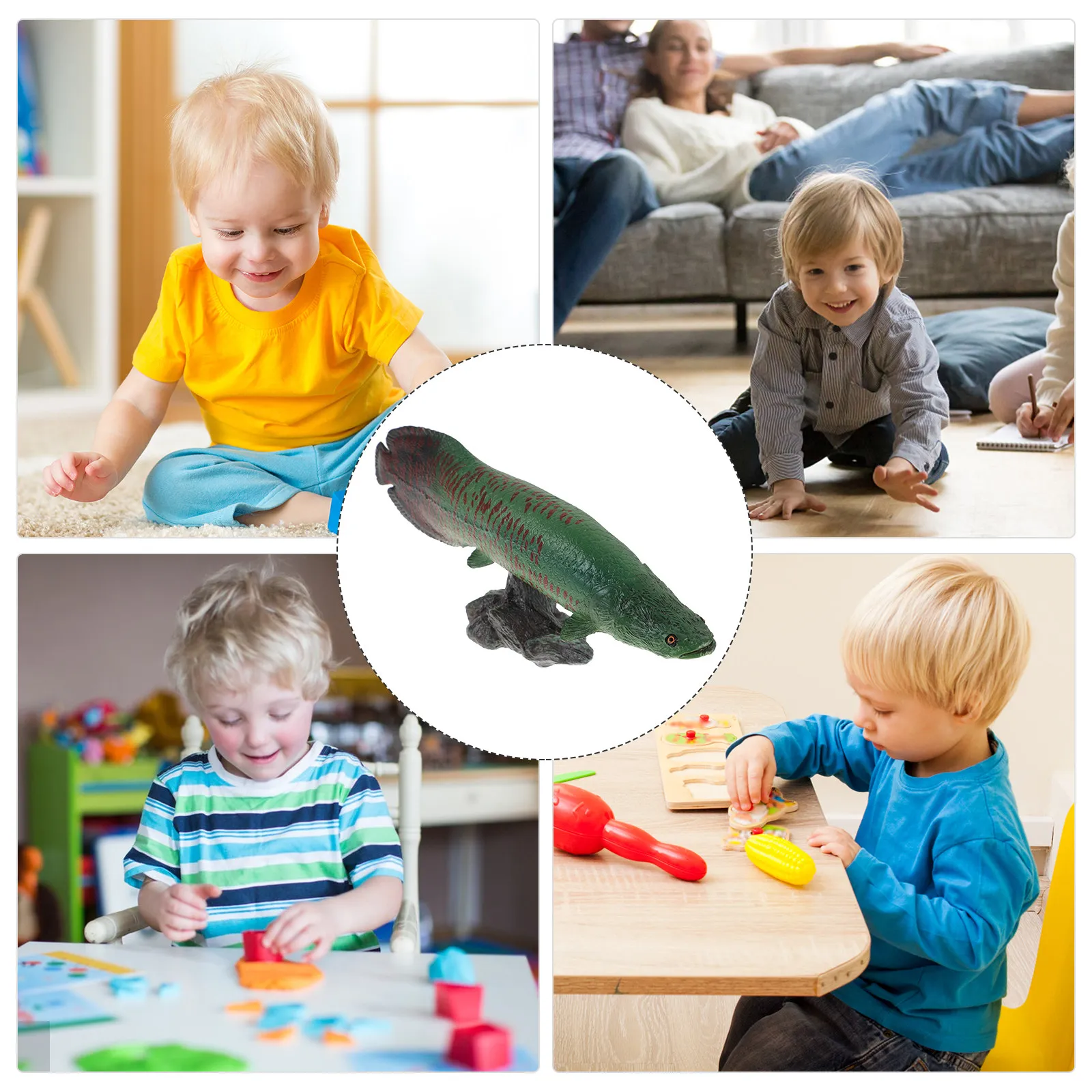 Adorable Marine Fish Figures for Educational Cognitive Play Realistic Detail Desktop Decor Home Art Accessory Small Sea