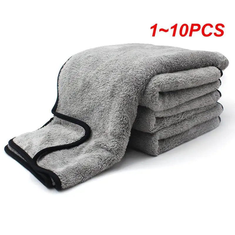 1~10PCS Microfiber Car Wash Towel 100X40cm Lint-Free Car Cleaning Towels Ultra-Soft Drying Cloth Car Detailing Tools Washing