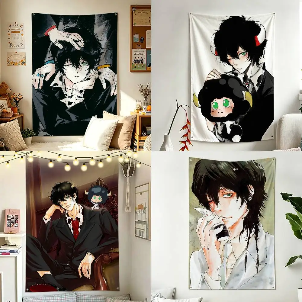 H-HITMAN R-REBORN L-Lambo Anime Home Decor Wall Hanging Vertical Flags Indoor Outdoor