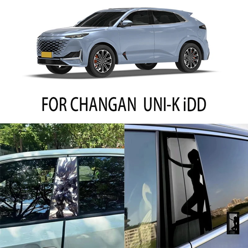 

Door Window Decoration Trims Pillar Posts Stickers Auto Styling For CHANGAN UNI-K iDD Car accessories