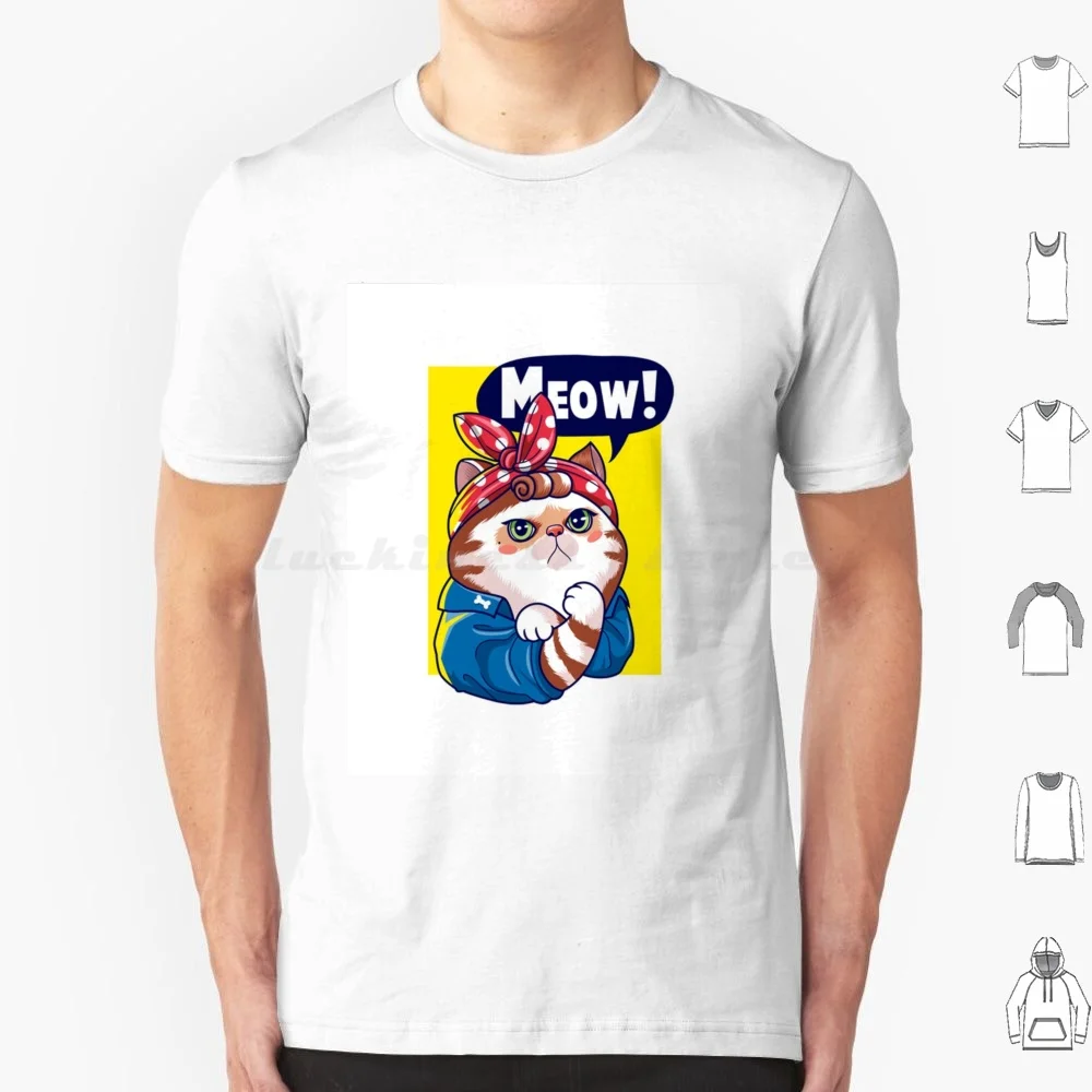 Meow , Yes I Can T Shirt 6xl Cotton Cool Tee Cat Cute Cats Funny Farm Meow Artistic Artist Sport Boxing Fighter Winner Animal