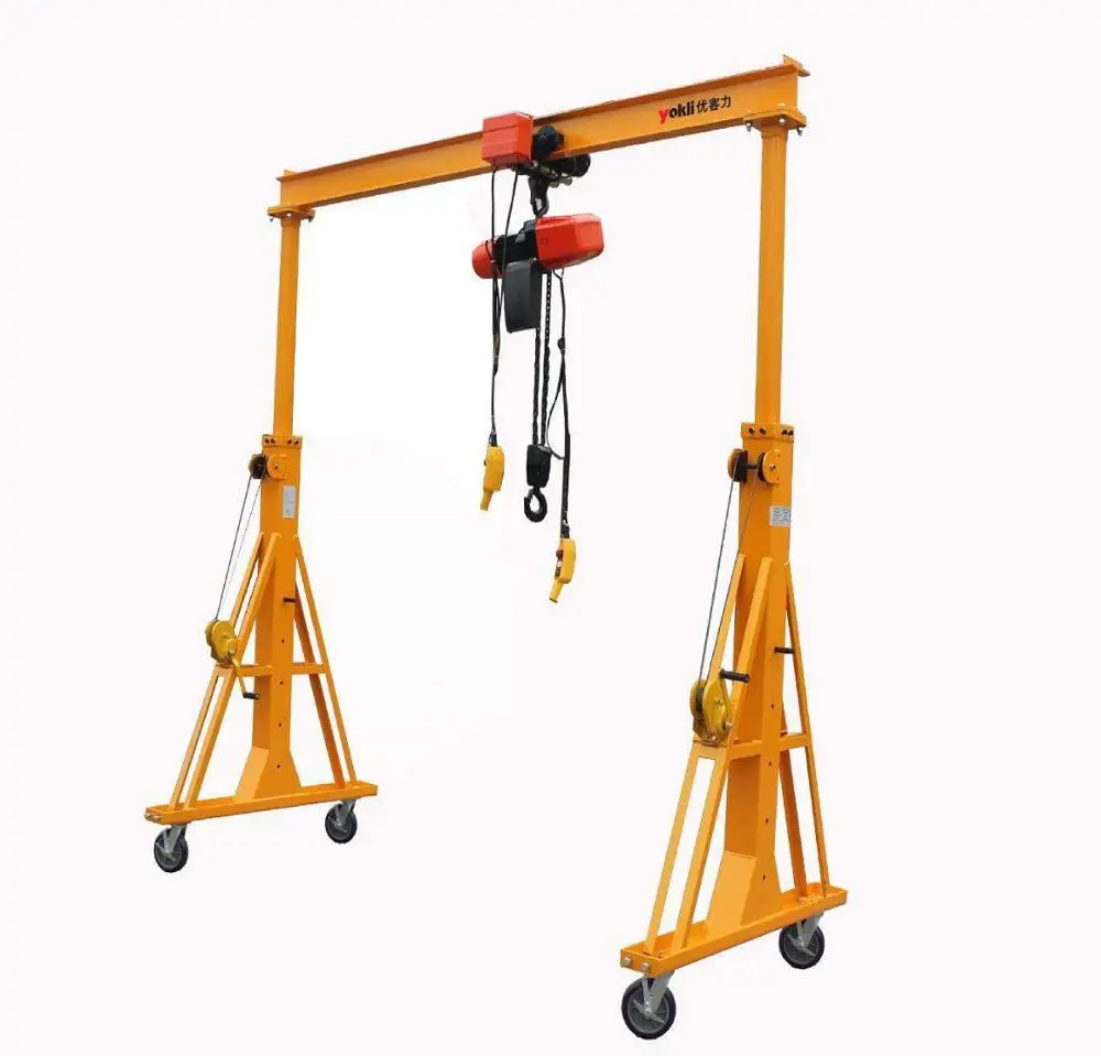 

Aluminum Alloy Folding Small Gantry Crane with JIB Arm for Construction Site and Workshop Material Handling Lifting Equipment