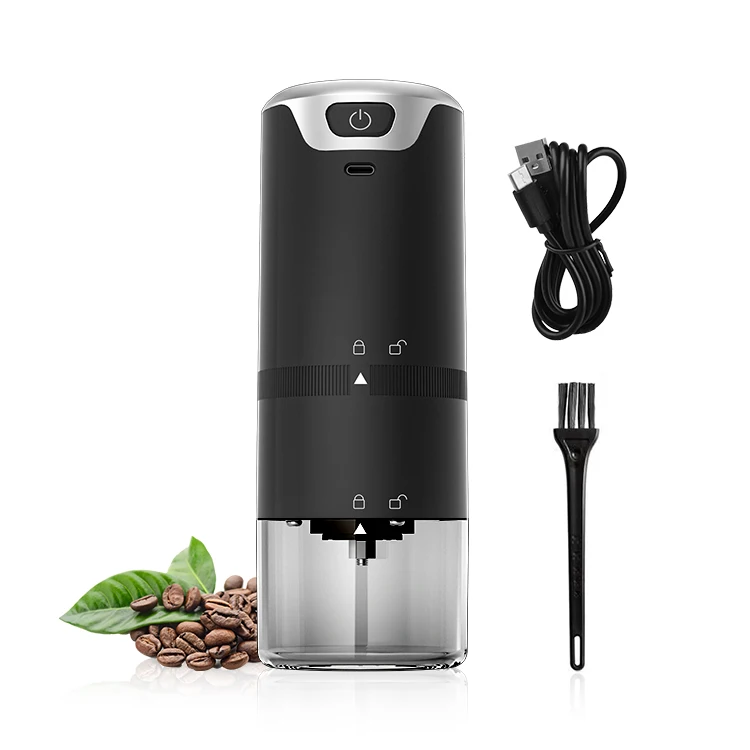 High Quality Mini Portable Hot Model Customized Coffee Bean Grinder Rechargeable Type C-port Electric Coffee Grinder