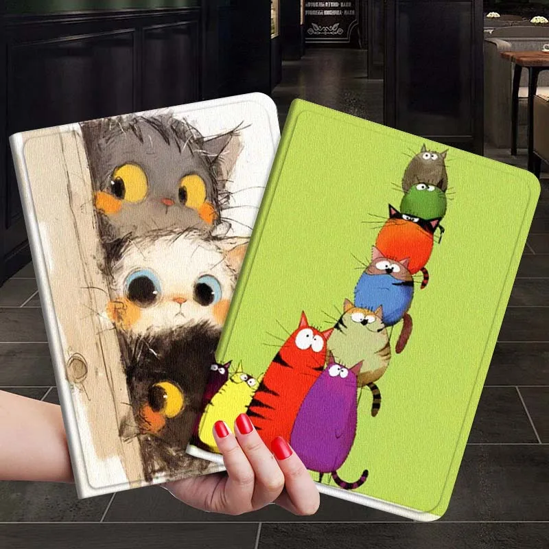 

Art Cartoon Cat Cute Gift For Xiaoxin Lenovo Tab P12 Extreme Legion Y900 Idea Pro GT 12.1 2025 Foldable Tablet Case