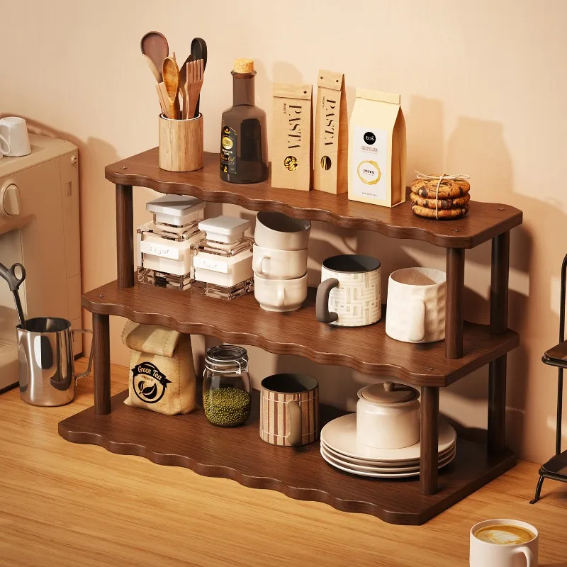 Desktop cup holder, shelf, household kitchen dining table, cup storage rack, countertop, teacup storage, porch finishing shelf