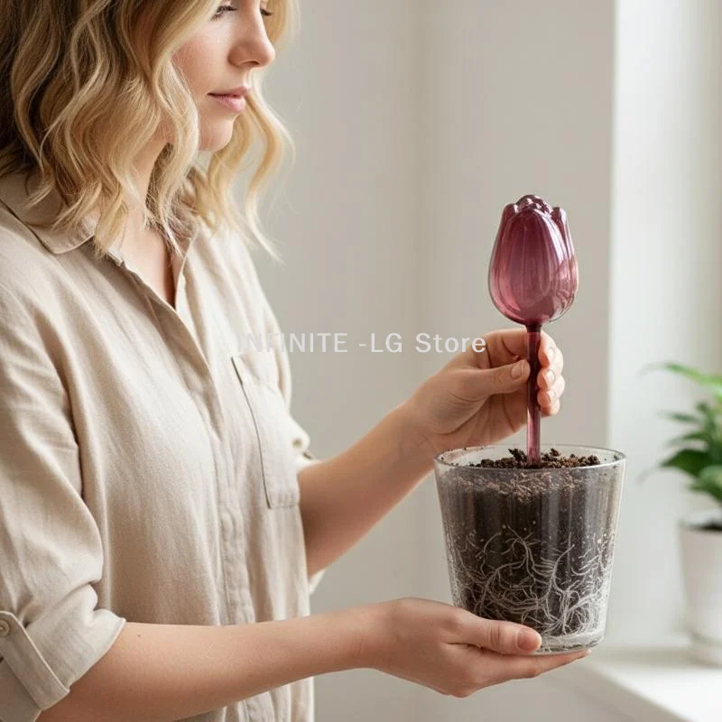 Stylish Plant Watering Solution Tulip Plant Watering Globes Self Watering Bulbs For Indoor Outdoor Plants Automatic Spikes