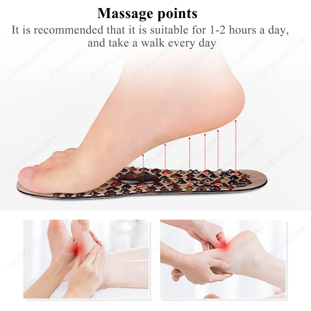 Kotlikoff Massage Acupressure Insoles Imitation Cobblestone Relax Feet Improve Blood Circulation Walking relax Health Foot Pad