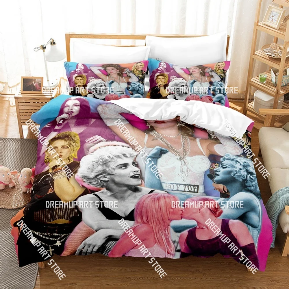 3D Printed Pop Icon Madonna Bedding Set for Boys Girls Duvet Cover Pillowcase Twin Queen King Full Single Double Sizes