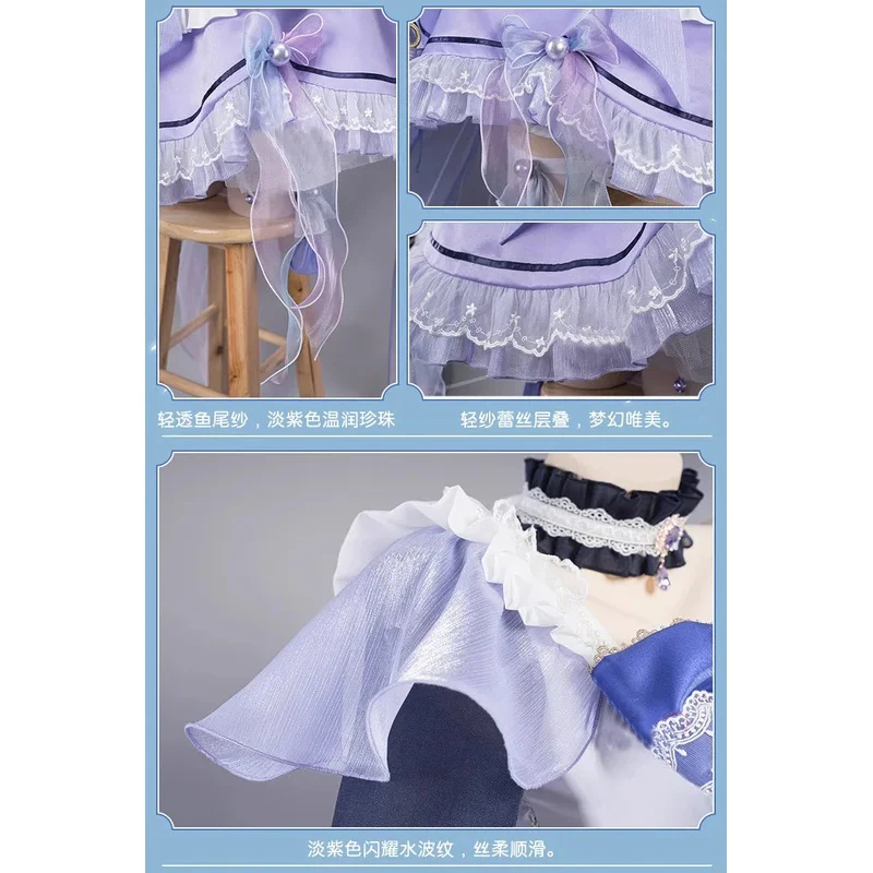 【Wetrose】In Stock Kokomi Maid Cosplay Costume Genshin Impact Artist's Exclusive Fanart Sangonomiya Dress Set Wig Halloween Xmas