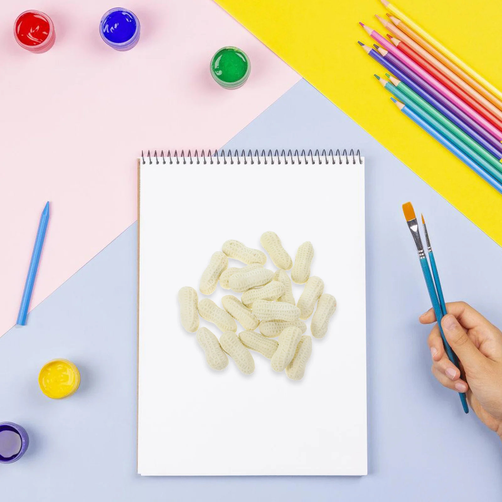 

20Pcs Peanut Erasers Creative Fake Peanut Shape Mini Food Erasers for Kids School Office Pencil Use Eraser Animals