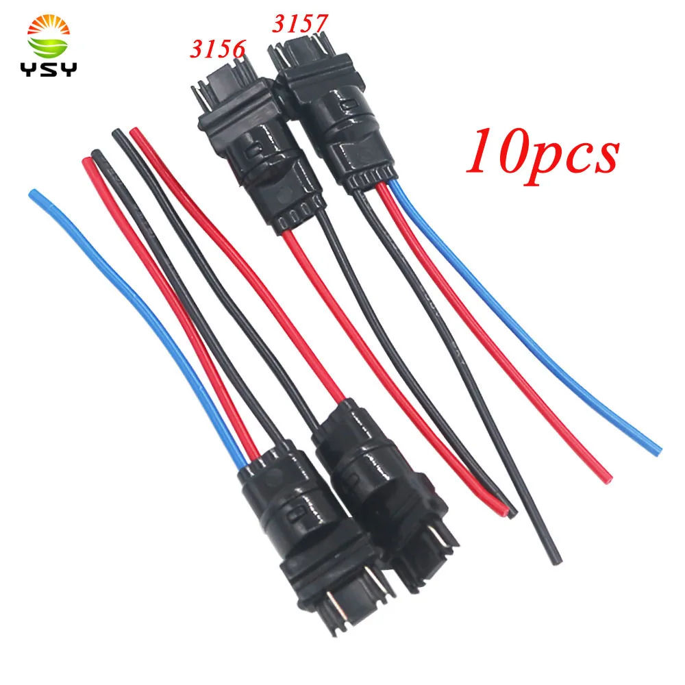 Y 3156 3157 Car Lamp Lights Bulb Male Adapter Wiring Harness Socket Extension Connector Plug Bulb Holder For Headlight Tail Lamp