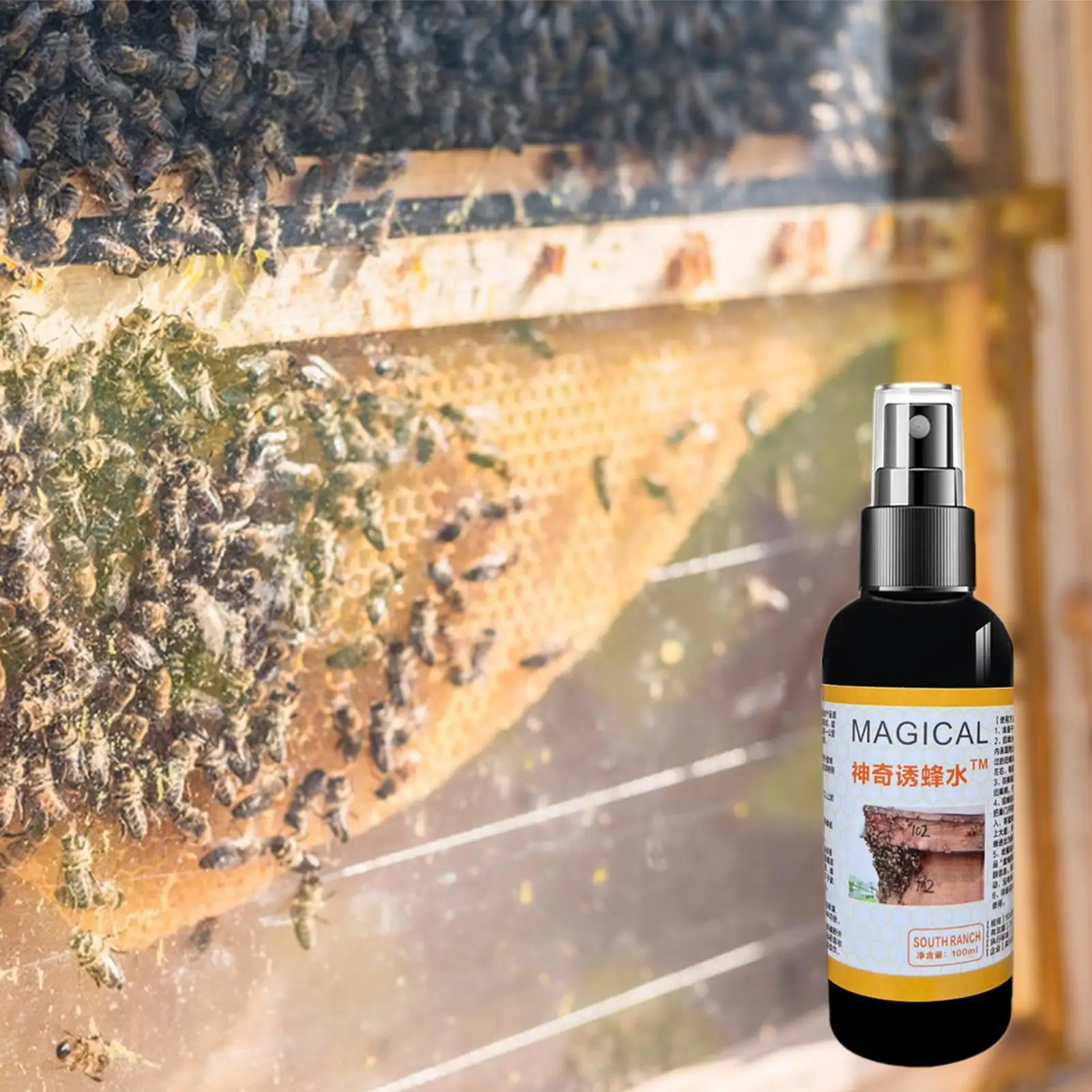 100ml Lure Bee Attractant Spray Wood Bee Trap Bee Attractant Spray Wood Bee Lure For All Season Use Natural Swarm Spray Tool Bee view 3