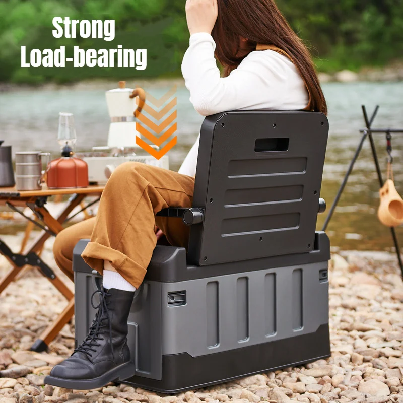 60L 대용량 자동차 트렁크 주최자 야외 캠핑 음식 접는 스토리지 박스 방수 여행 장비 Stowing Tidying Tool