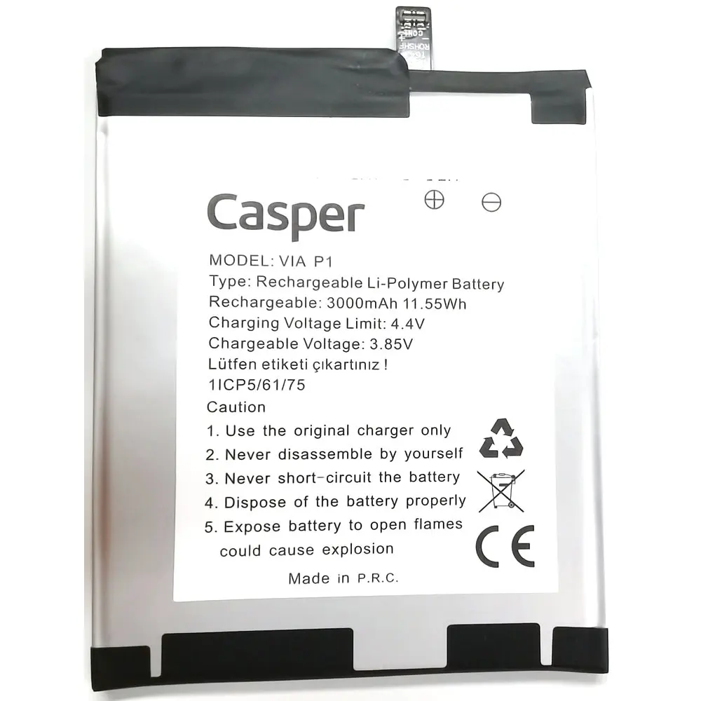 

3,85 В 3000 мАч Casper VIA P1 литий-ионный полимерный аккумулятор для мобильного телефона