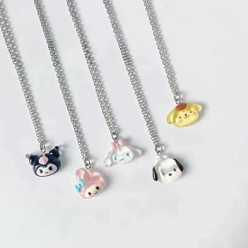 Sanrio Kuromi Necklace Anime Figure My Melody Cinnamoroll Cartoon Girlfriend Necklace Anime Merchandise Decoration Birthday Gift