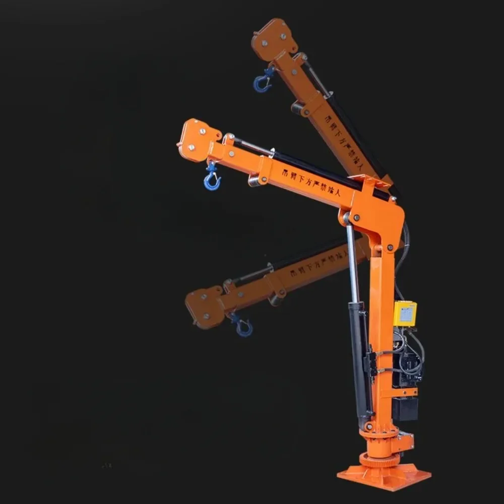Hot items in the store All-electric hydraulic vehicle crane 12V24V telescopic rotary lifting winch small crane