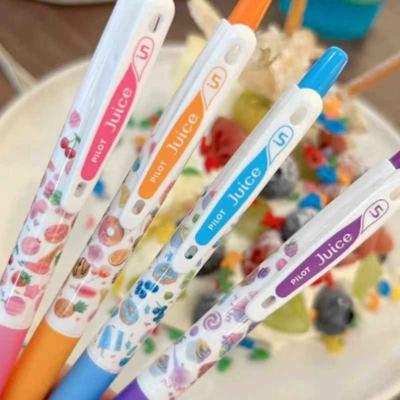 4pcs/Set Juice Gel Pen Dessert Kingdom Special Edition 0.5mm  Black Refill Japanese Stationery