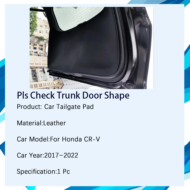 Car Trunk Door Covers For Honda CR-V CRV CR V Breeze 2017 2018 2019 2020 2021 2022 Anti-dirty Mat Tailgate Pad Auto Acesssories