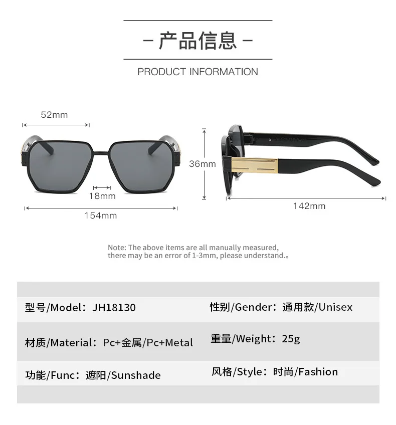 Neue Ankunft Vintage Polygon Sonnenbrille Frauen Männer Quadrat Sonnenbrille Große Brillen Oculos De Sol für Männlich Weiblich Spezielle Geformt – Detail 6