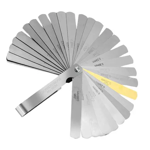 블레이드 갭 폭 필러 게이지 측정 도구 세트, 미터법 밸브 클리어런스 필러 게이지, 인치