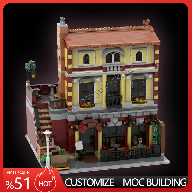 

2391PCS MOC-10312 Customize City Street Scene Pizza Shop Model Building Blocks Diy Education Assembly Kids Toys Surprise Gifts
