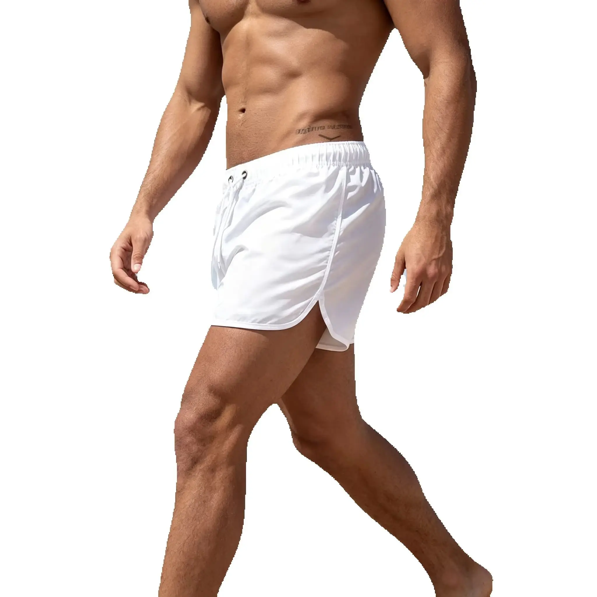 Men's Swim Trunks Beach Shorts Drawstring with Mesh Lining Elastic Waist Plain Breathable Soft Casual Daily Streetwear2026