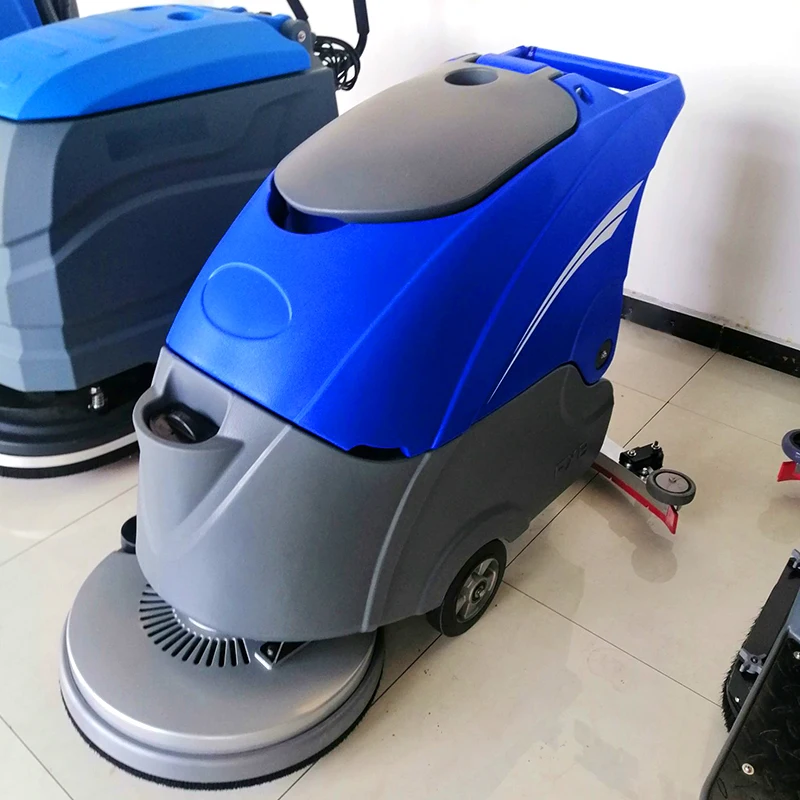 Hand Push Floor Scrubber Dryer 24V Cordless Walk Behind Floor Scrubber for Professional Industrial Floor Cleaning Service