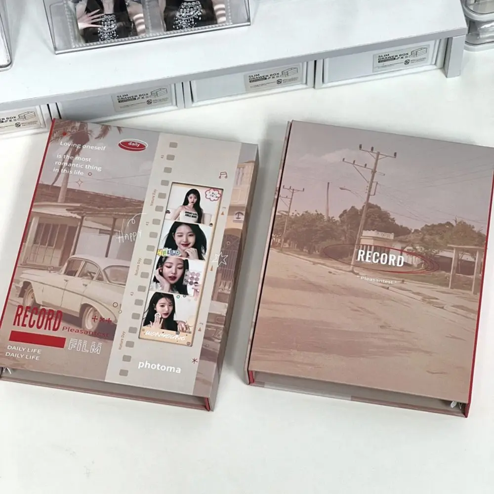Album Shell A5 Kpop Photocard Binder Collect Book Retro Magnetic Attraction Retro Idol Photo Album Shell Book Jacket Loose-leaf