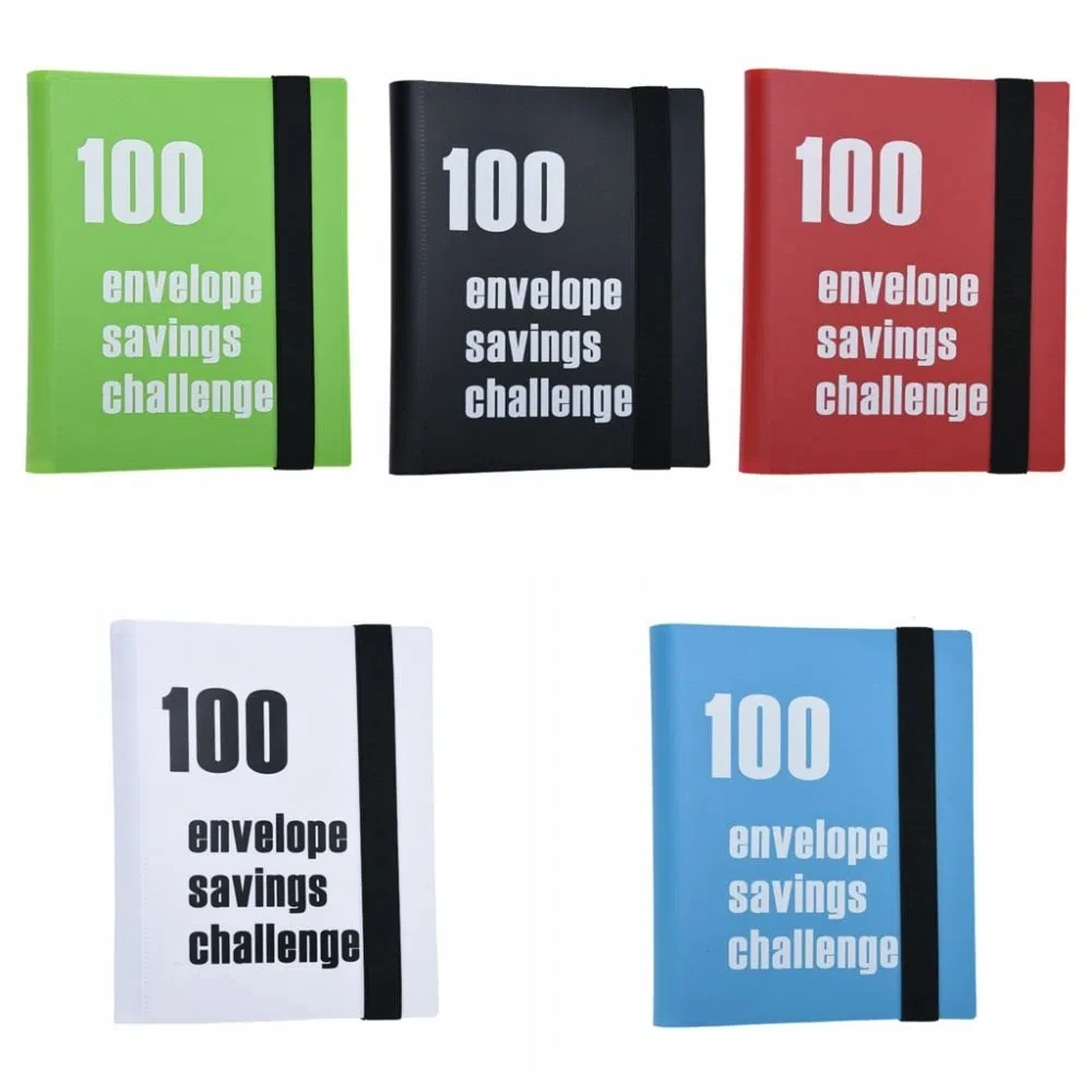 PP Money Saving Binder 100 Days Colorful Savings Challenges Book Tear Resistant Durable Envelope Savings Challenge