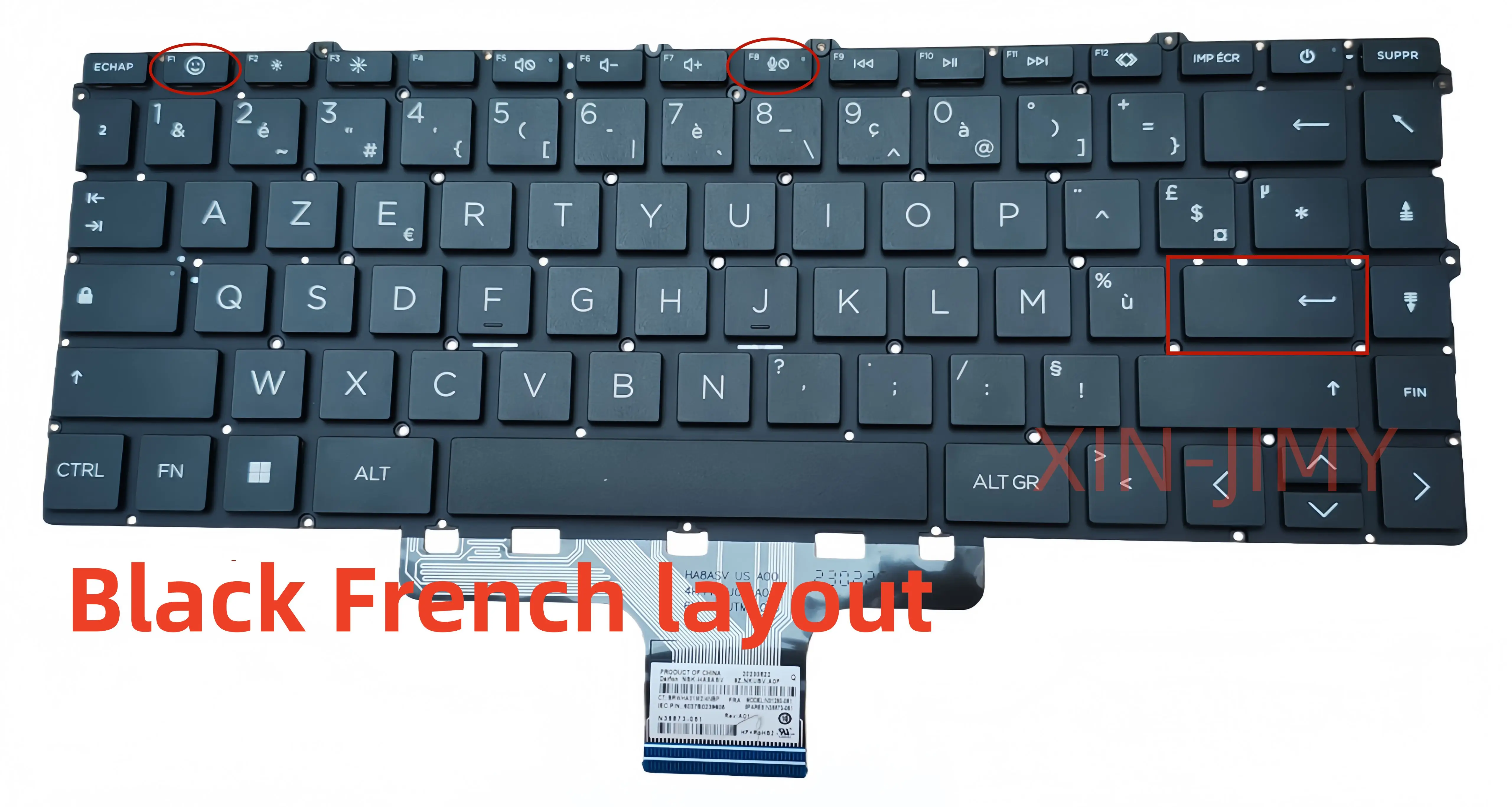 

AZERTY FR French without backlit Laptop Keyboard For HP ENVY15 X360 15-EW 15-EY 15T-EY 15Z-EY TPN-C158 C157