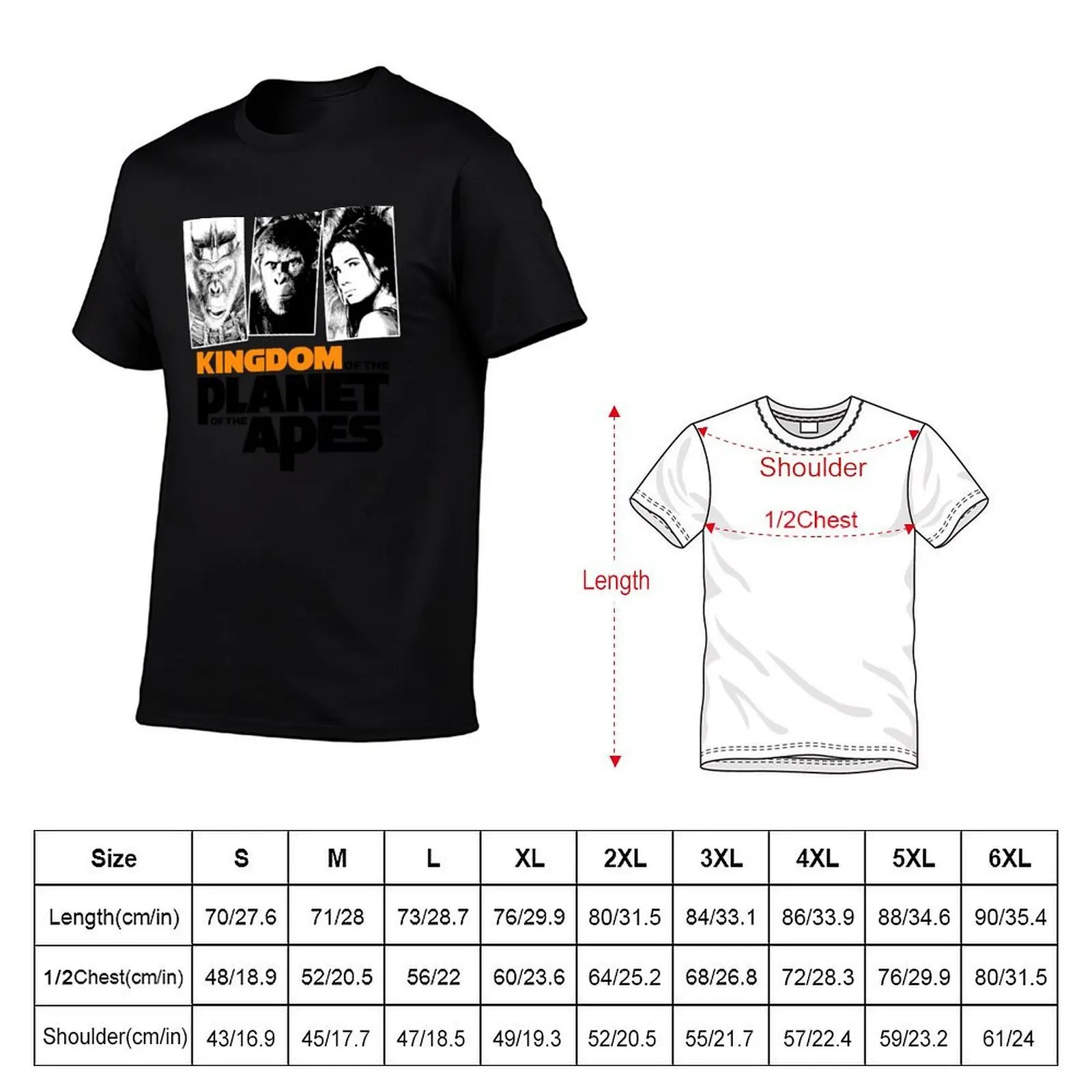 Kingdom of the Planet of the Apes: Proximus Caesar T-Shirt, Summer Casual Cotton Tee, Oversized Streetwear Tops, 100% Cotton - view 5