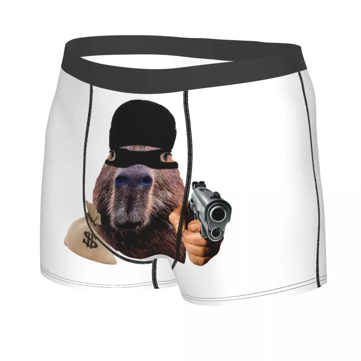 Custom Capybara Robber Underwear Men Breathbale Animal Pet Boxer Briefs