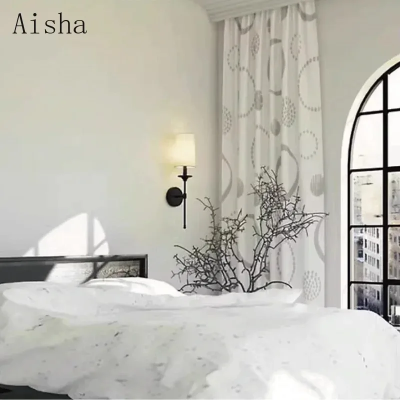 Americano minimalista lâmpada de parede quarto luz cabeceira moderna sala estar fundo arandelas para decoração casa luminária