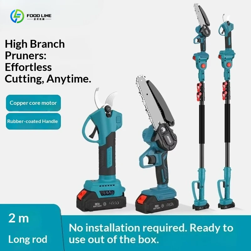 Pruning Shears for Orchard Tree Trimming, Telescopic Garden Tool Thick Branch Cutter Landscaping Equipment with Pole