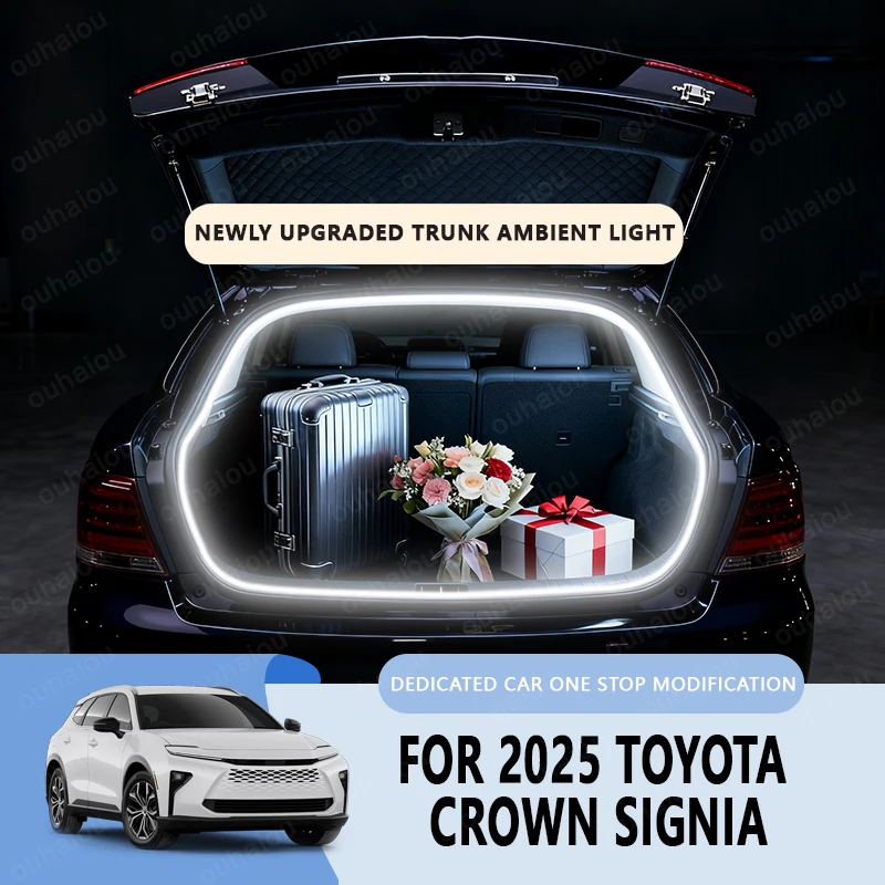 

For 2025 Toyota Crown Signia trunk light modification light Atmosphere lights White warm white Rear Trunk LED Light Bar ﻿