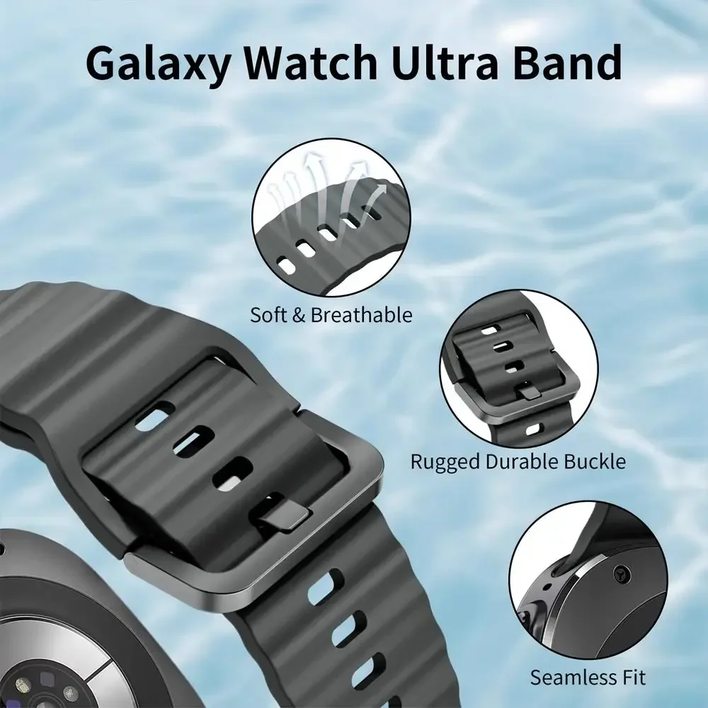 Correa de silicona para Samsung Galaxy Watch 8 Classic 46mm pulsera deportiva Original para Galaxy Watch 8 44mm 40mm correa de reloj