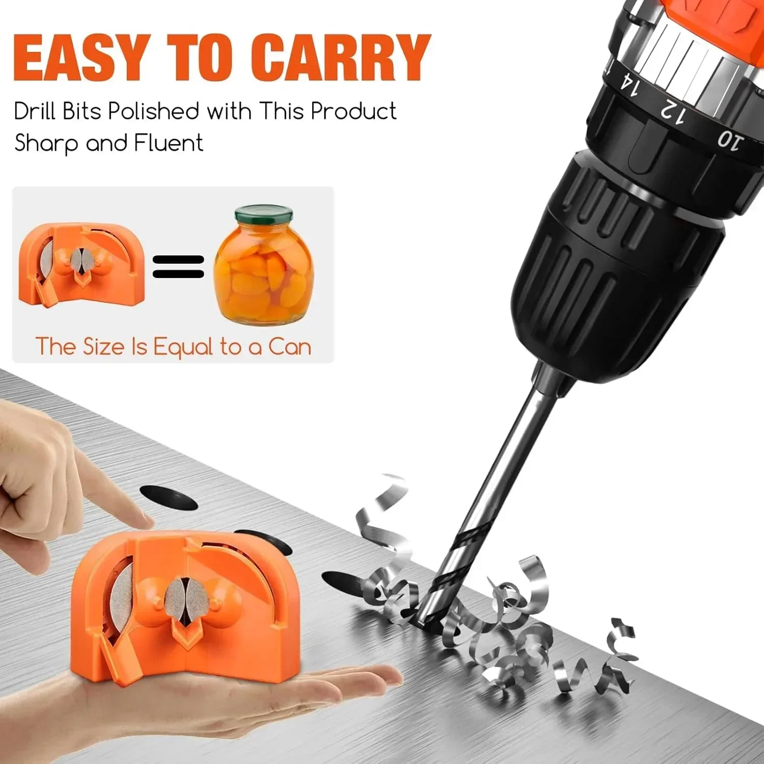 Drill Bit Sharpener Diamond Grinding Blade Sharpening Stone Tool Universal Grinding Tool For Chainsaw And Drill Bit