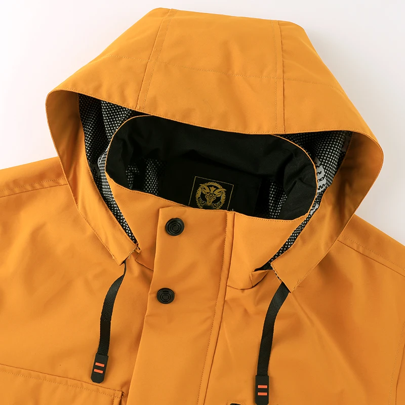 Outdoors Men Comfort Detachable Hat Solid Tops Spring Autumn Simplicity Windproof Casual Coat New Fashion Versatile Jacket Men
