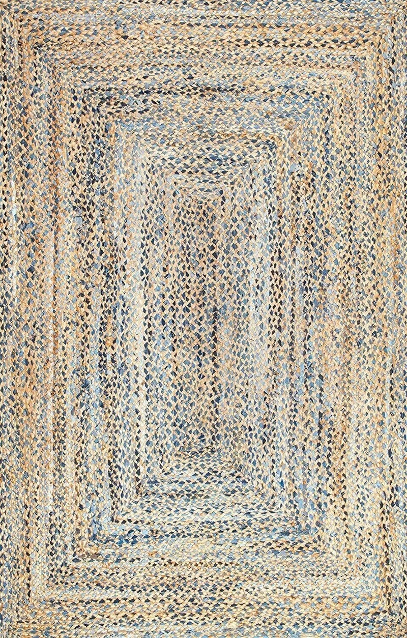 

Natural Jute Rug Rugs Carpets for Home Living Room Rug Denim Reversible Modern Rustic Look Carpets for Bed Room