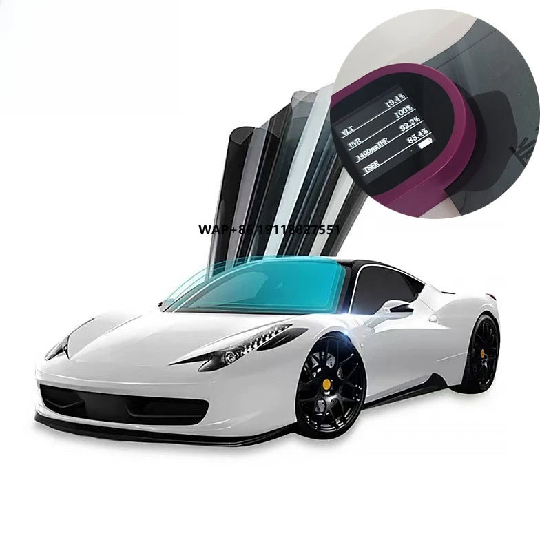 

Safety Car Window Film VLT20% 3MIL Metal Explosion-Proof High Insulation Solar Glass PET Glossy Anti-Scratch Body