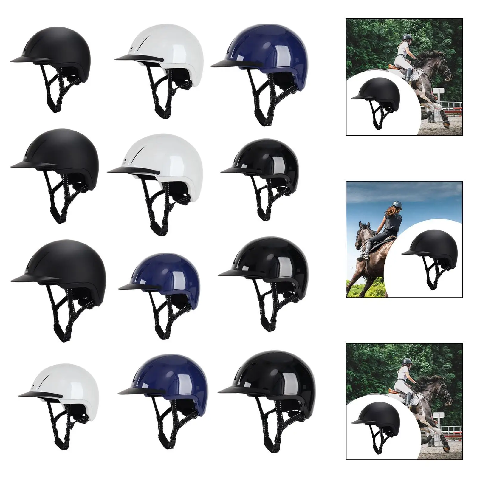 Casco equestre Comodo equipaggiamento con fodera rimovibile Cappello equestre