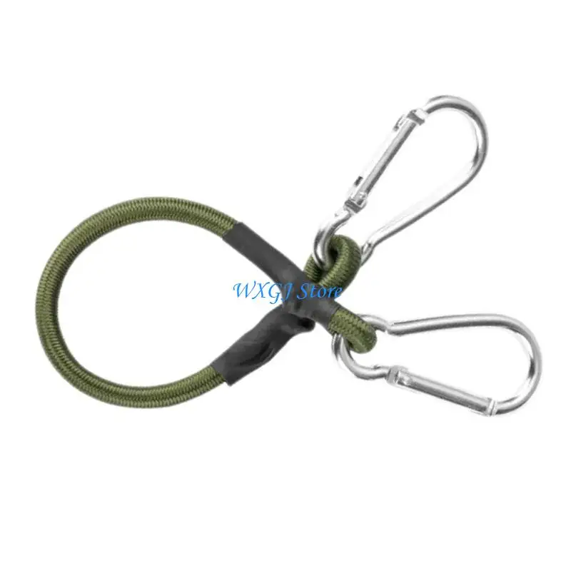 37JE Elastic Strap with Carabiner Hook for Outdoor Tent, Luggage Rack, Camping, Cargo